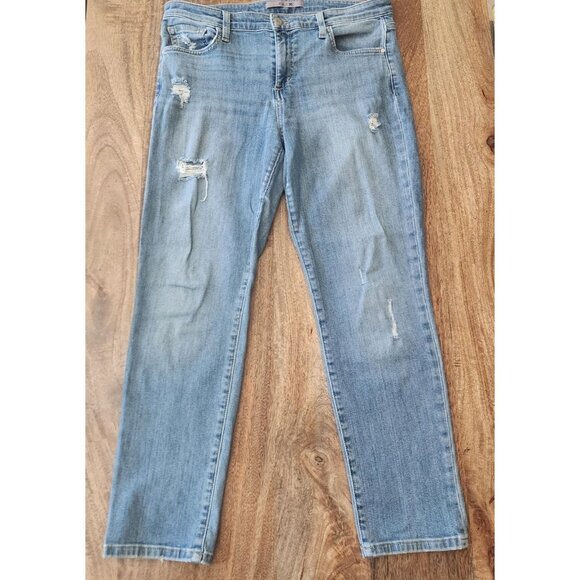 Joe's Jeans Womens 28 Light Blue Distressed Ripped Skinny Stretch Denim Ripon - Picture 1 of 10